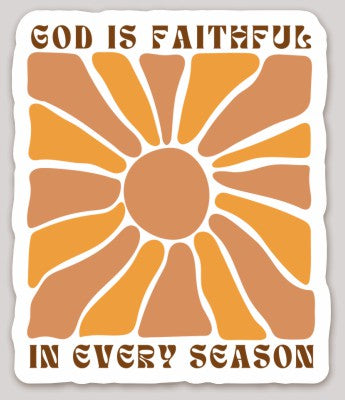 God is Faithful Waterproof Sticker