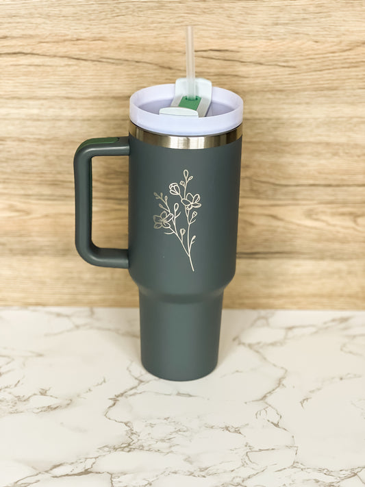 Wildflowers Engraved 40 oz Tumbler