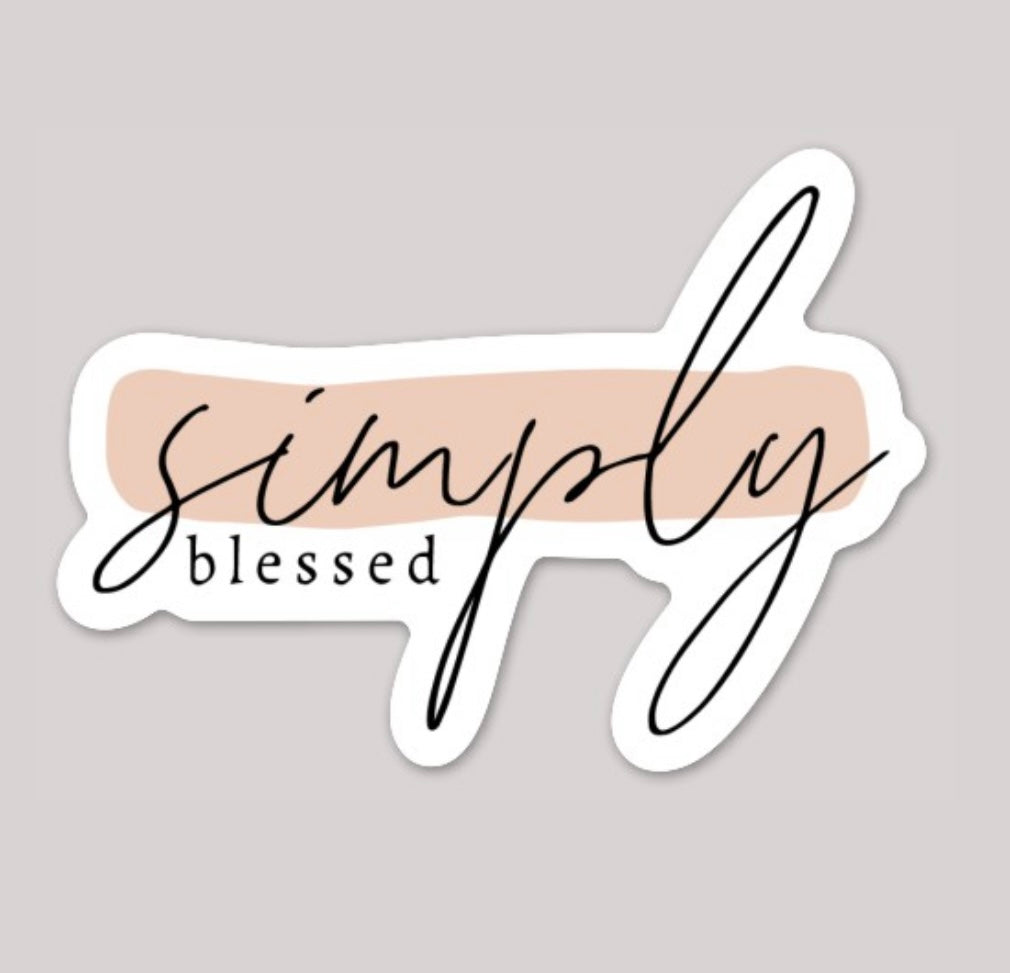 Simply Blessed Decal